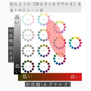 グラデーションカラースケール®カラー診断　ブルべ冬　ブルべ夏中間